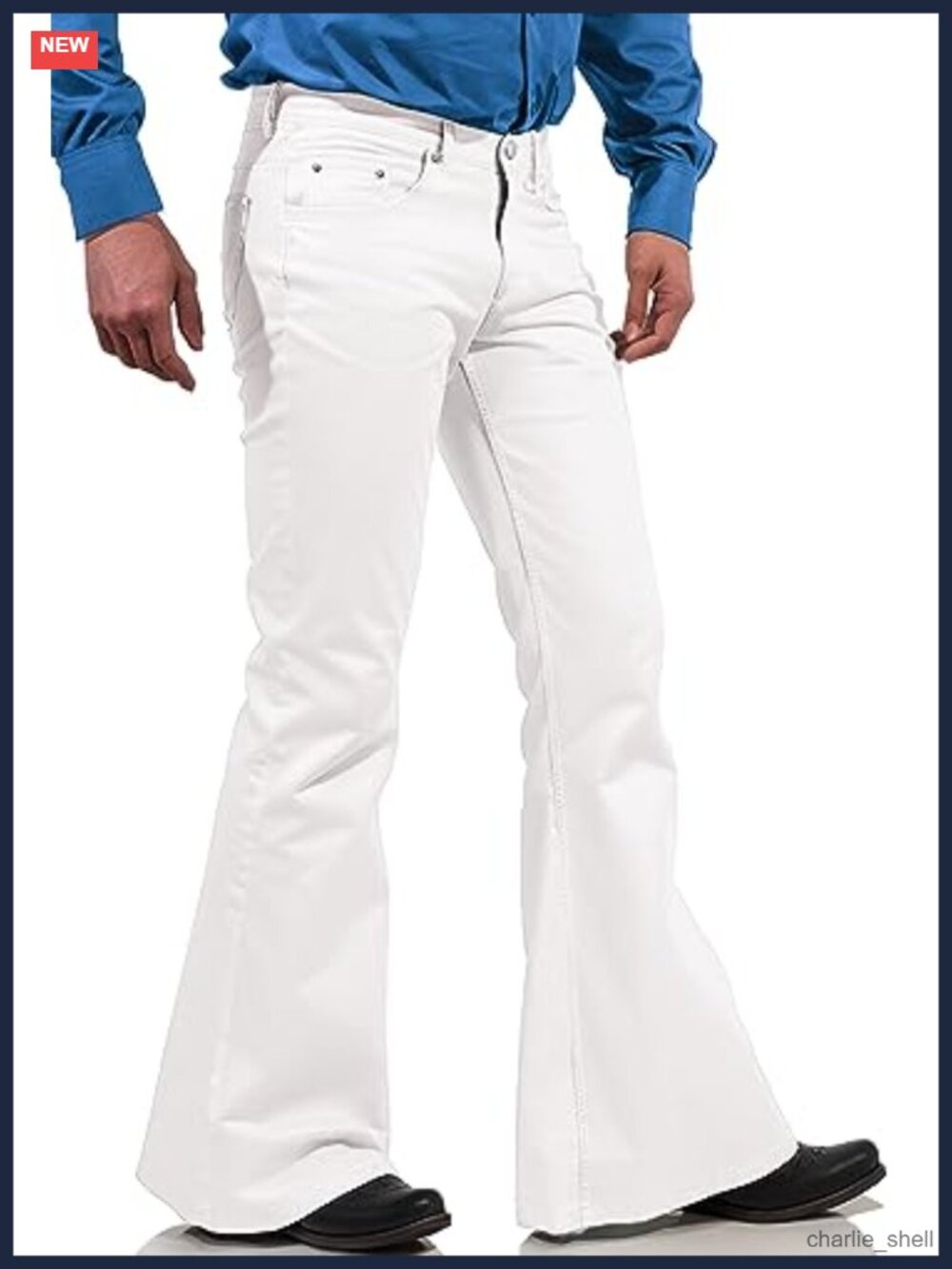 Men's Bell Bottom Jeans 60s 70s Disco Vintage Flared Denim Pants